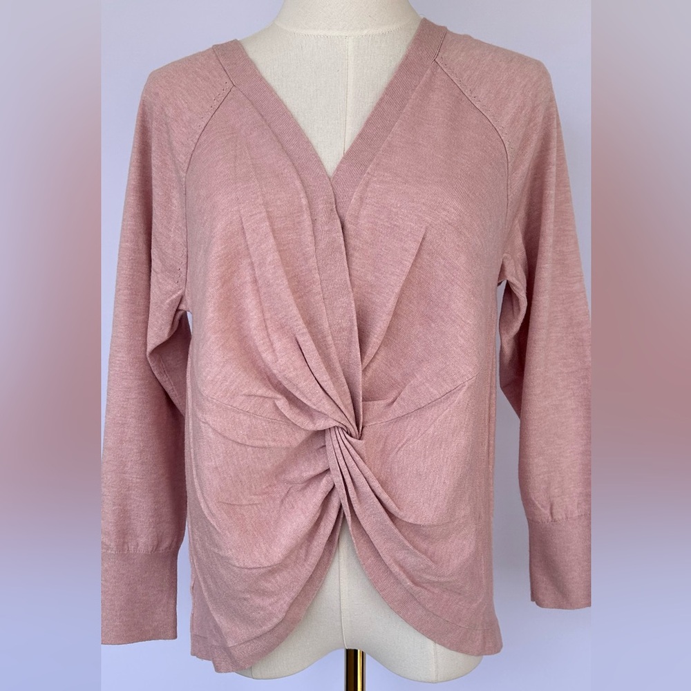 Victoria’s Secret Women’s Twist-Knot Front Sweater Long Sleeve Blush Size Large